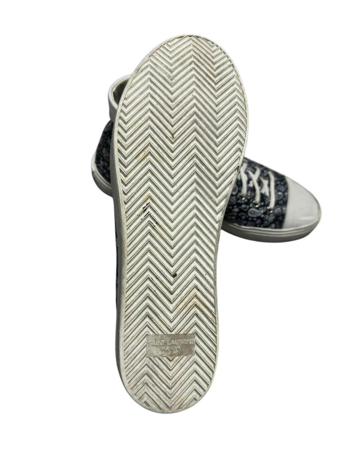 Saint Laurent Paris Saint Laurent Paisley Black Bedford High Sneaker Size US 10.5 / EU 43-44 - 5 Thumbnail