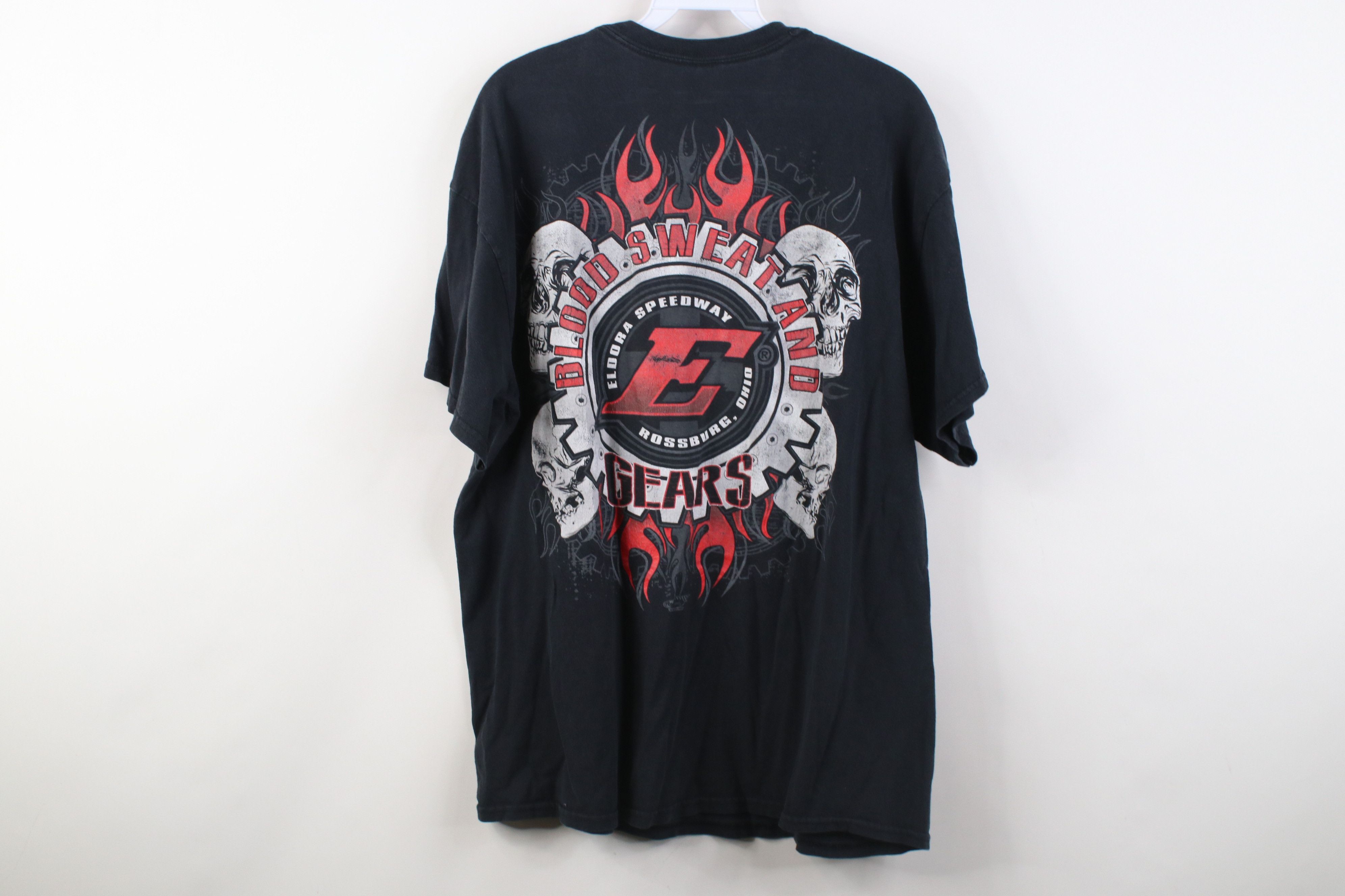 Vintage Vintage Y2K Eldora Speedway Fire Flames Tribal Skull T-Shirt Size US L / EU 52-54 / 3 - 12 Thumbnail