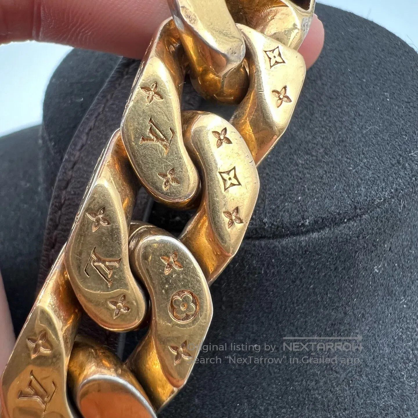 Louis Vuitton Louis Vuitton Pigskin Presbyopia Cuban Bracelet Size ONE SIZE - 4 Thumbnail