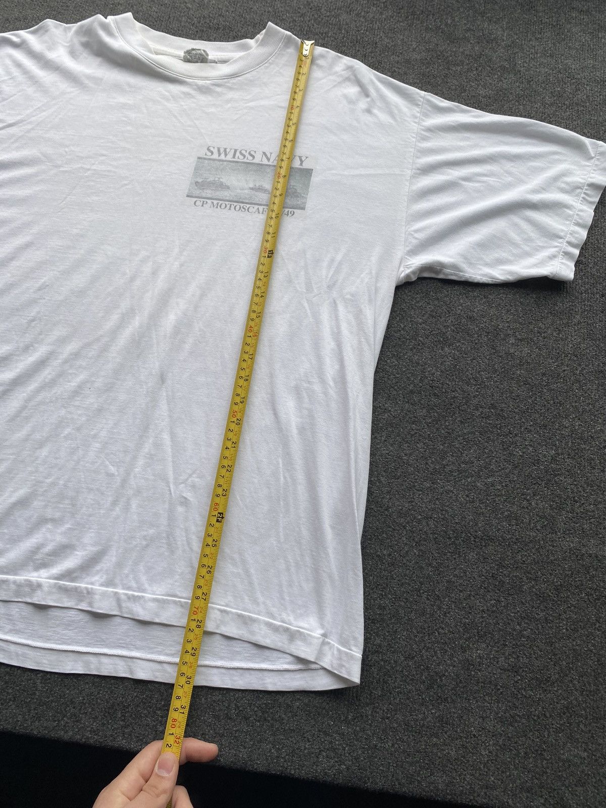 Other 🔥80s Switcher Swiss Navi CP Motoscafi v49 white tee rare vtg Size US XL / EU 56 / 4 - 5 Thumbnail