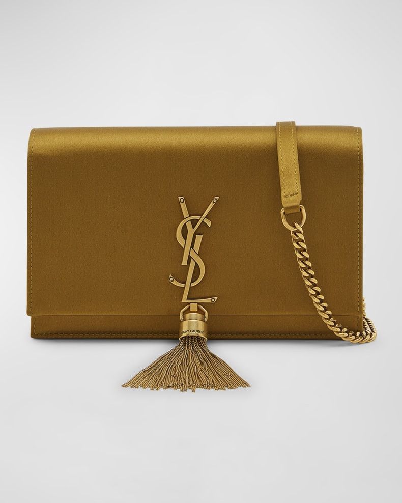 Saint Laurent Paris o1b1hav110325 Size: OS / Kate Wallet On Chain in Gold Size ONE SIZE - 1 Thumbnail