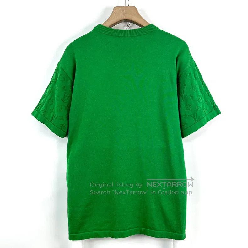 Louis Vuitton Louis Vuitton Green full embossed logo short sleeve Size US M / EU 48-50 / 2 - 2 Thumbnail