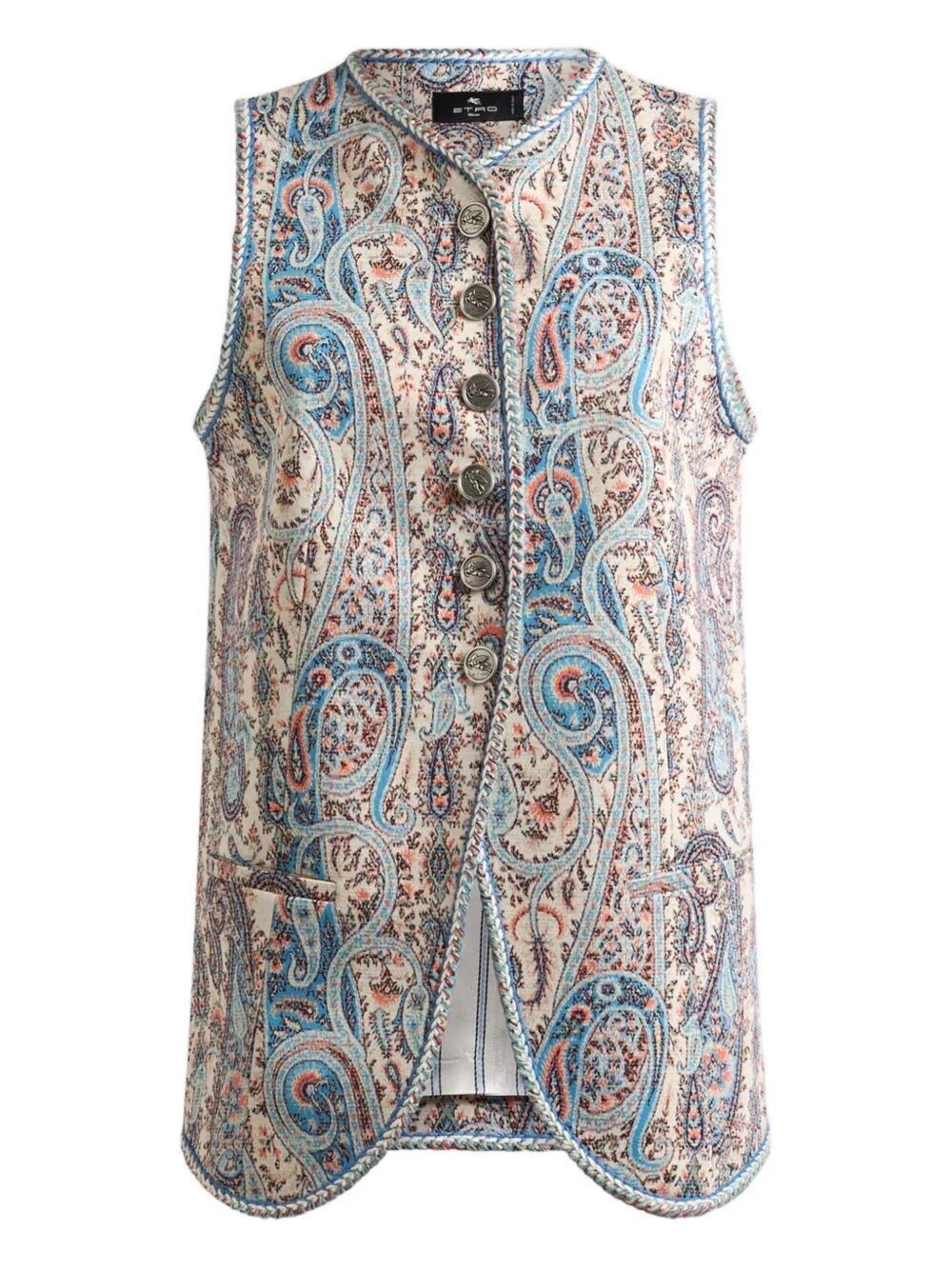 Etro A-Line Vest With Trimming Size M / US 6-8 / IT 42-44 - 1 Thumbnail