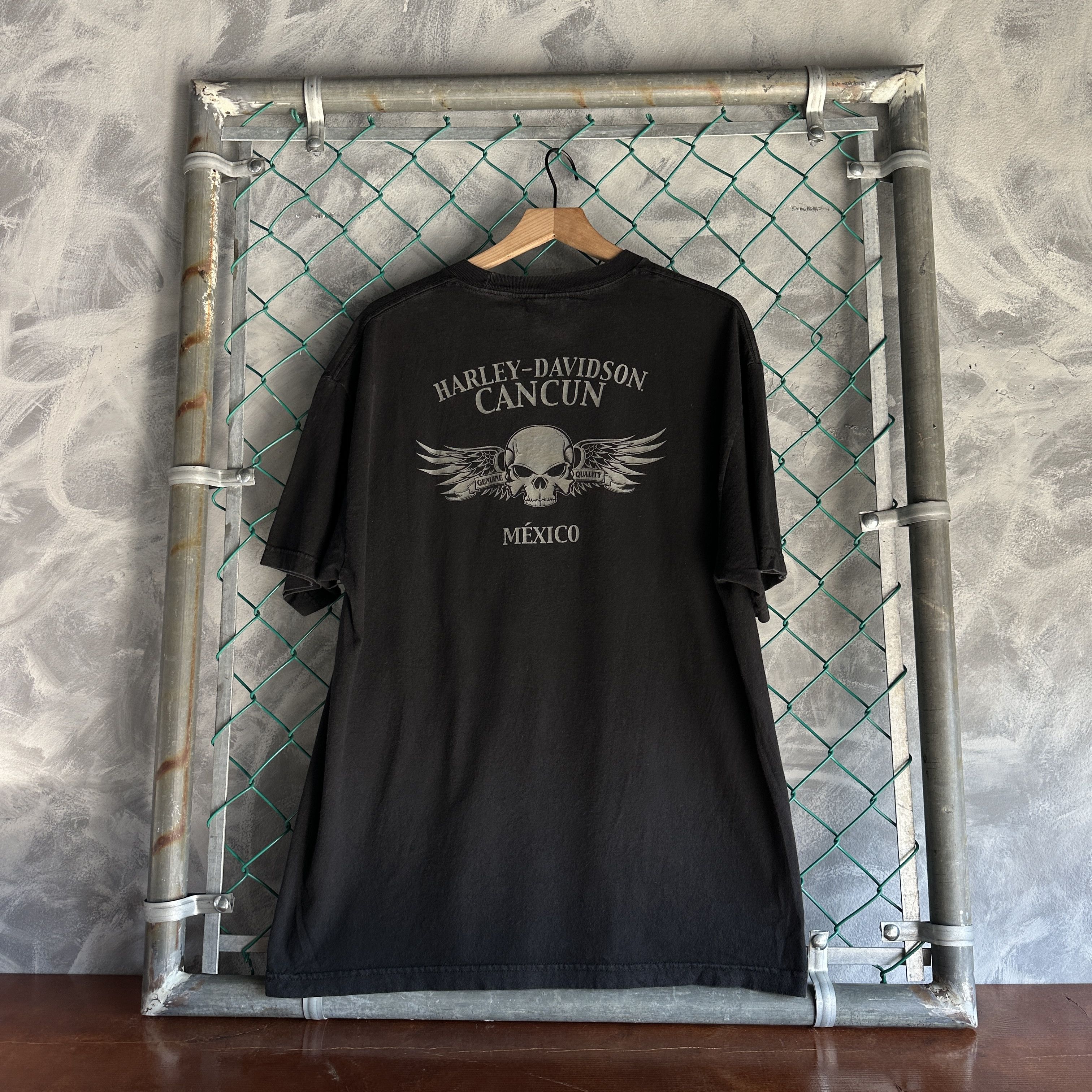 Harley Davidson Vintage Harley Davidson T Shirt Mens XL Black Skull Cancun Size US XL / EU 56 / 4 - 8 Thumbnail