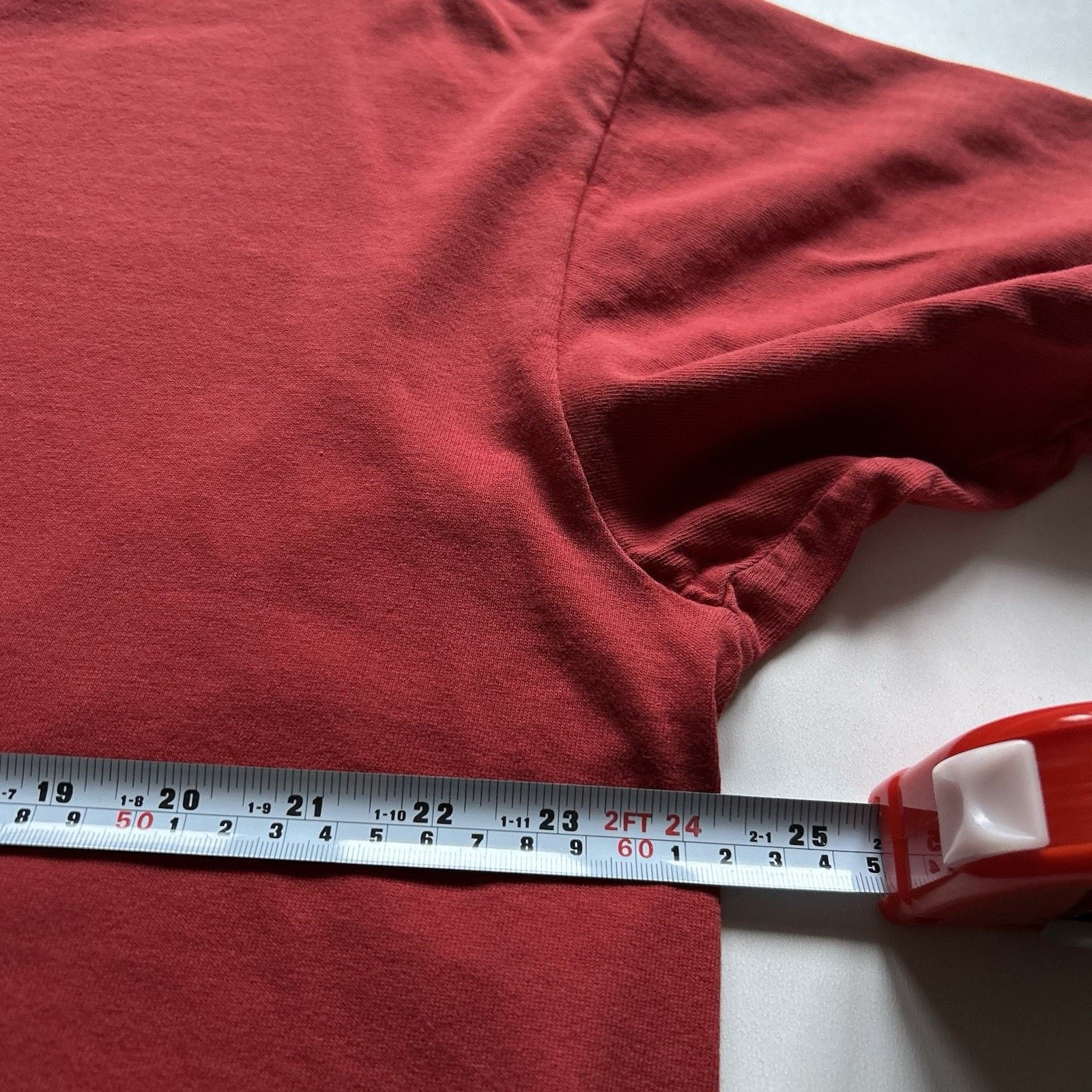 Vintage Vintage Sun Faded Red Blank T-Shirt Sz XL Y2K Champs Sports Size US XL / EU 56 / 4 - 4 Thumbnail