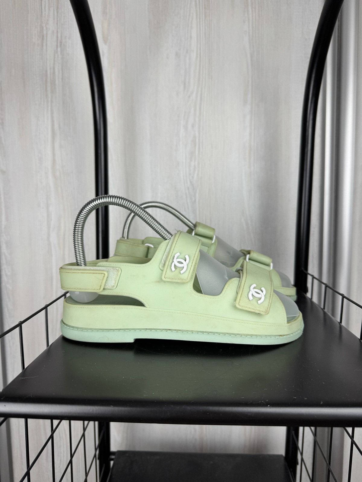 Chanel Chanel "Dad" Sandals Green Premium Size US 7 / IT 37 - 2 Thumbnail