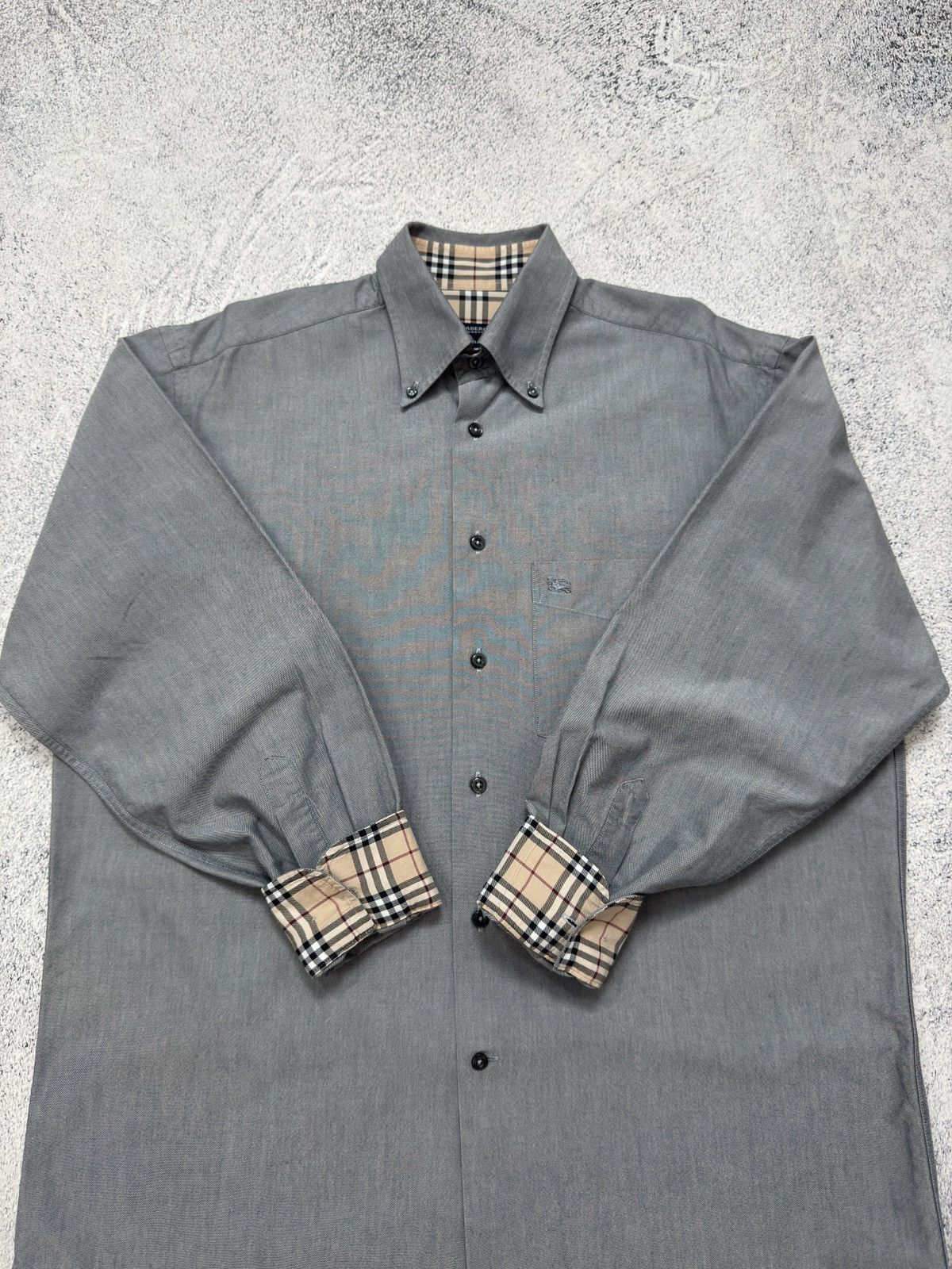 Burberry VINTAGE BURBERRY BUTTON UP LONG-SLEEVE SHIRT Size US XL / EU 56 / 4 - 5 Thumbnail