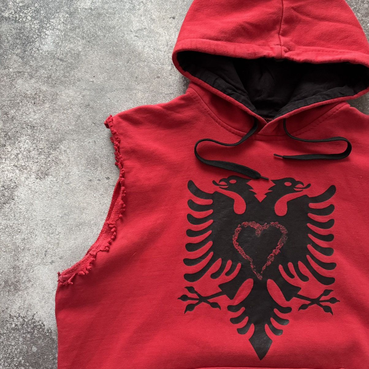 Kanye West × Vintage KANYE VIBE ALBANIA Y2K DISTRESSED HOODED TOP Size US L / EU 52-54 / 3 - 4 Thumbnail