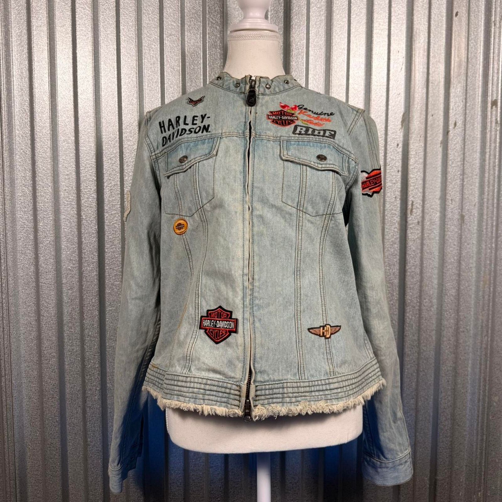 Harley Davidson Harley davidson denim patched jacket Size L / US 10 / IT 46 - 4 Thumbnail