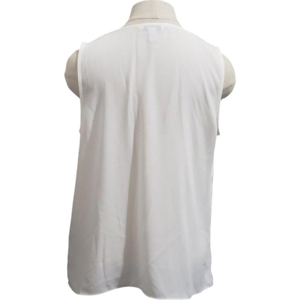 Nine West CT1849 Nine WEst Sleeveless Cream Top M Size M / US 6-8 / IT 42-44 - 3 Thumbnail