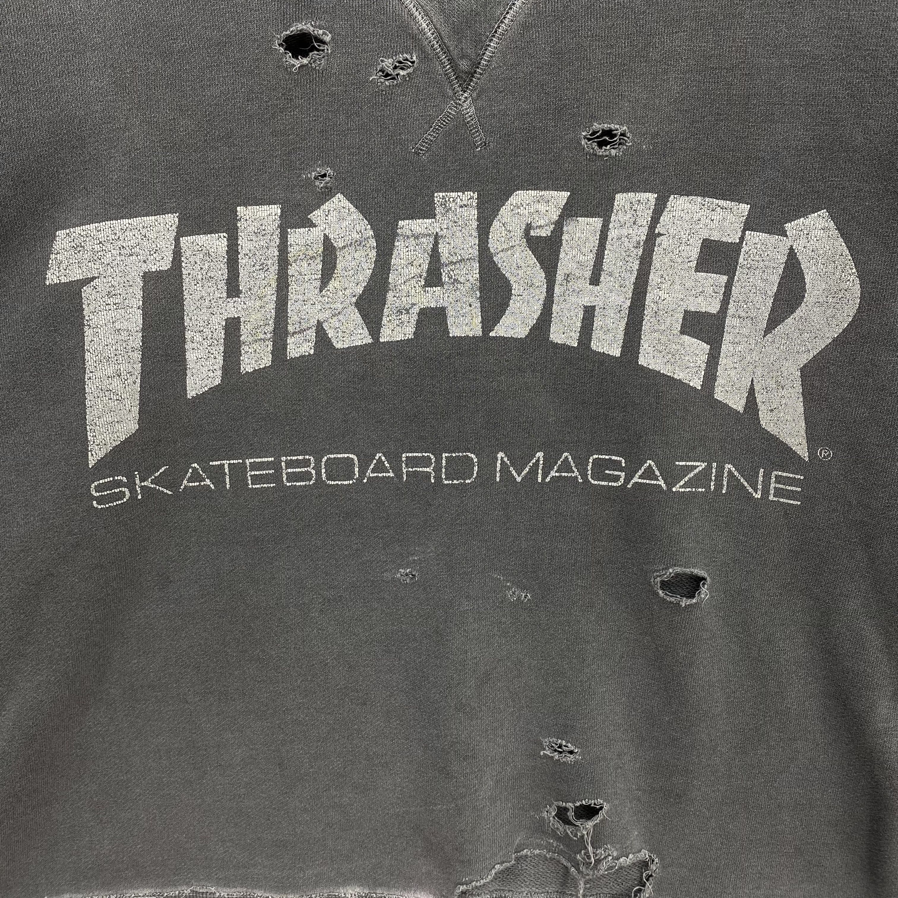 Thrasher Vintage Y2K Destroyed Thrasher Skateboard Magazine Sweater Size US L / EU 52-54 / 3 - 5 Thumbnail