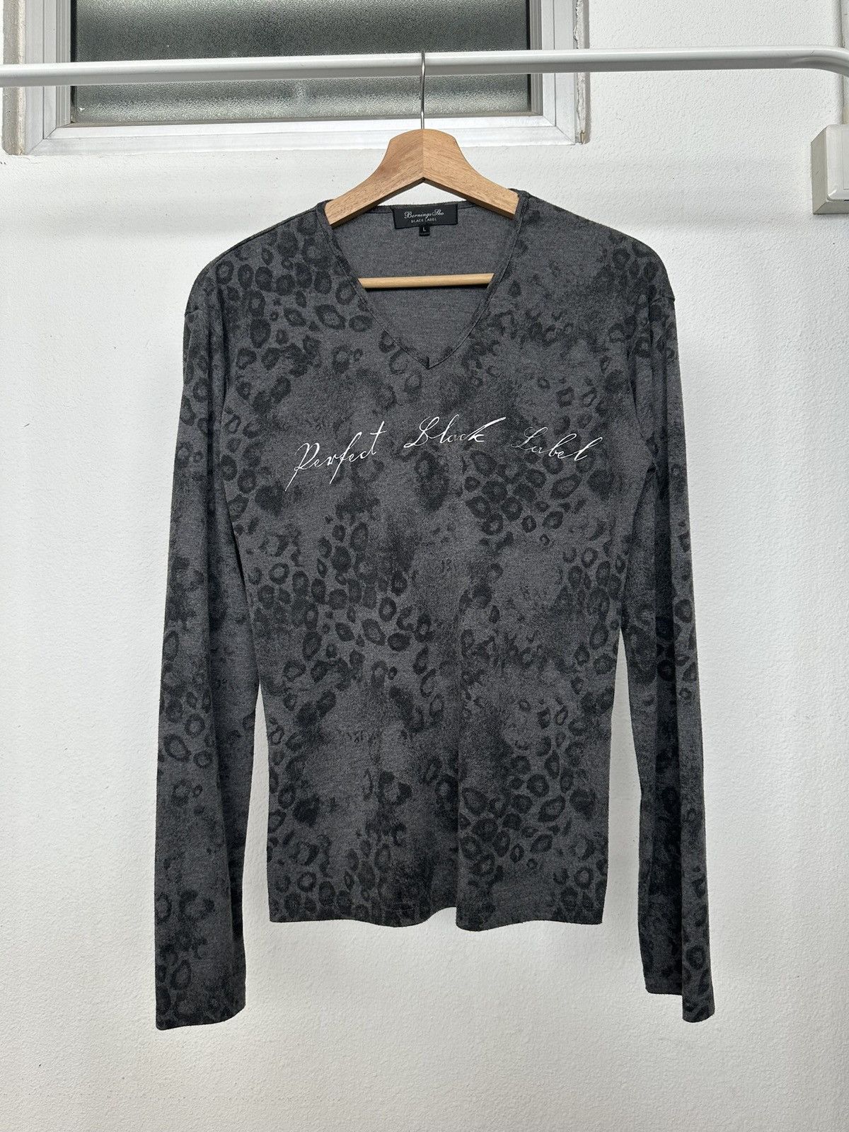 BERNINGS SHO 00's Berning Sho Black Label trompe l’oeil overprinted Size US M / EU 48-50 / 2 - 9 Thumbnail