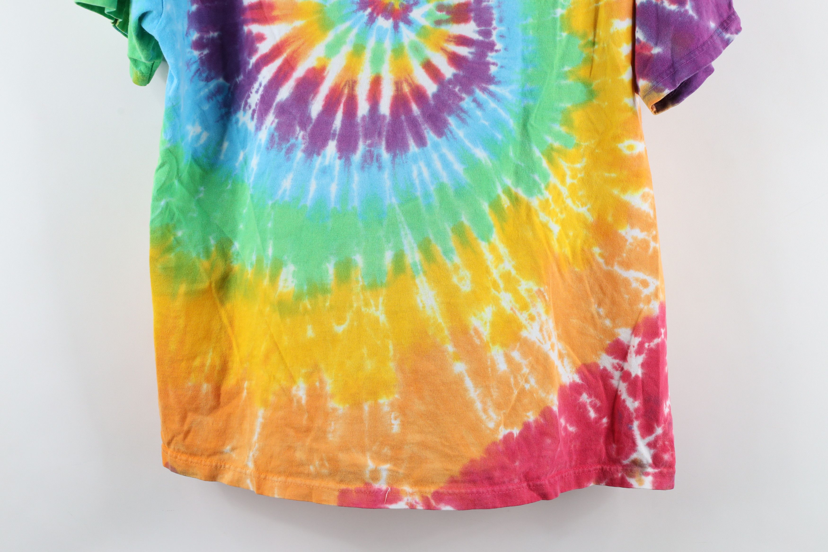Vintage Vintage 90s Streetwear Aquariums Rainbow Tie Dye T-Shirt Size M / US 6-8 / IT 42-44 - 11 Thumbnail