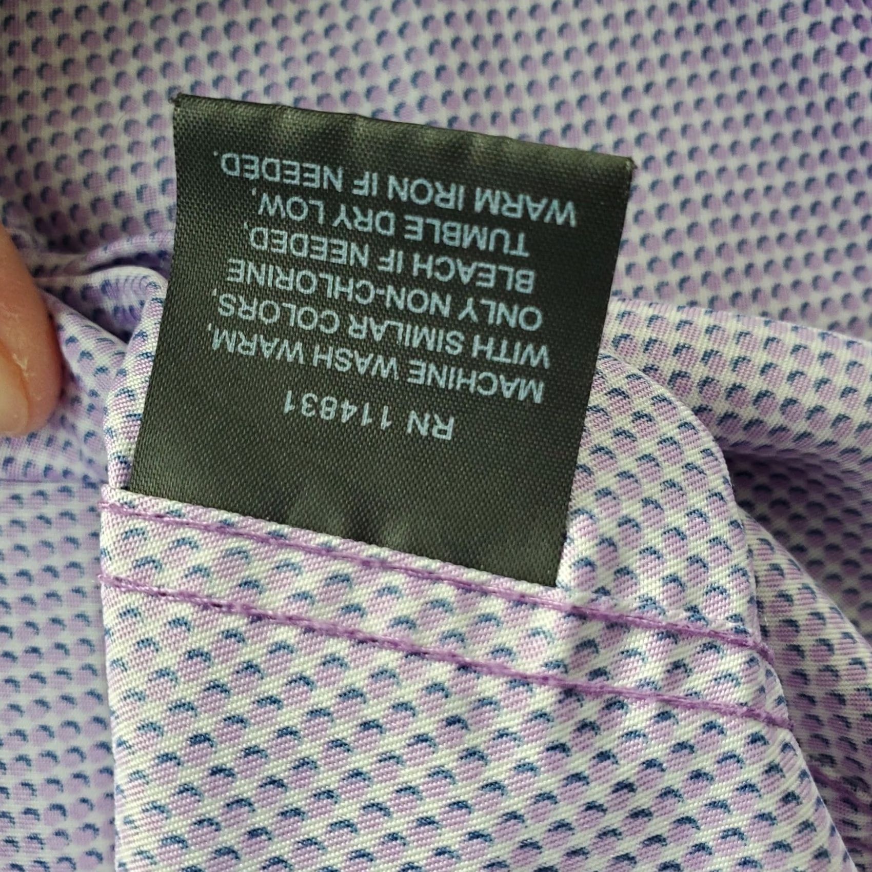Nicole Miller Nicole Miller Dress Shirt Mens Large Multi Polka Dot Classic Collared Button Down Size 42R - 5 Thumbnail