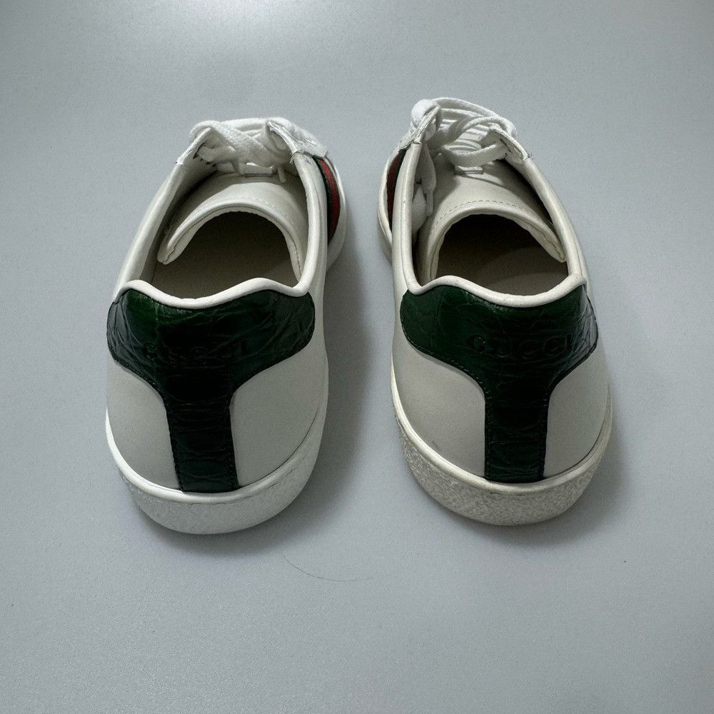 Gucci Gucci Ace Sneakers Leather White Green Red Men’s UK 6/US 7 Size US 7 / EU 40 - 4 Thumbnail