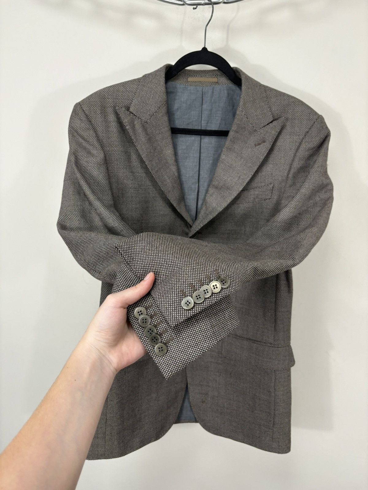 Suitsupply Suitsupply Men’s Micro Check Wool Blazer Jacket Sport Coat Size 38R - 10 Thumbnail