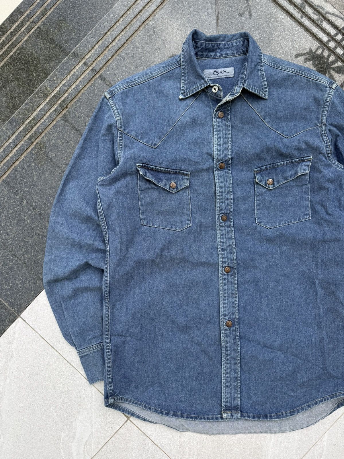 Hysteric Glamour 90’s HYSTERIC GLAMOUR RARE VINTAGE DENIM CLIP SHIRT Y2K Size US M / EU 48-50 / 2 - 4 Thumbnail