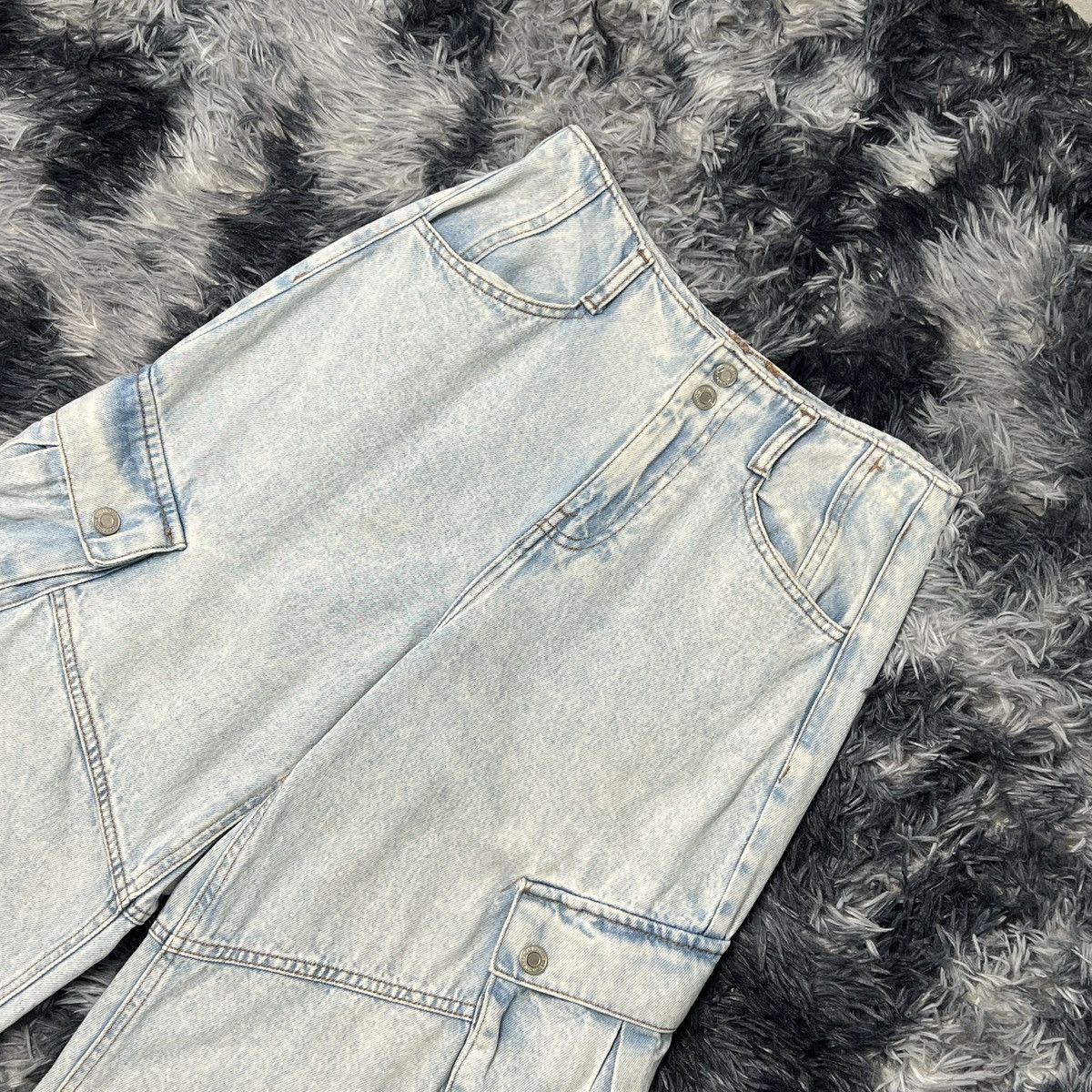 Bershka Bershka Denim Wide Loose Cargo Pants Size 26" / US 2 / IT 38 - 3 Thumbnail