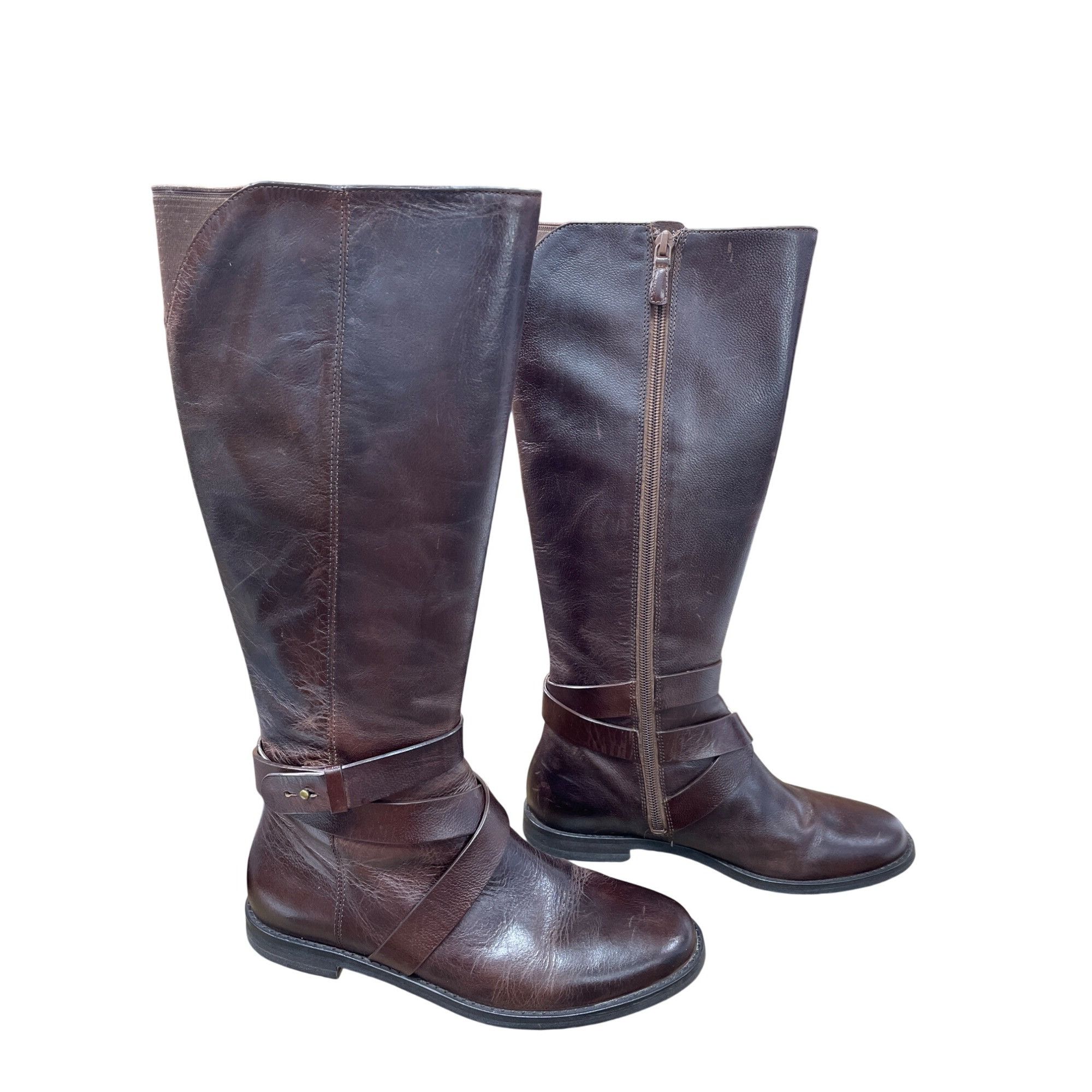 Cole Haan Cole Haan Womens Brown Leather Equestrian Boots Size 6.5B SK Size US 6.5 / IT 36.5 - 4 Thumbnail