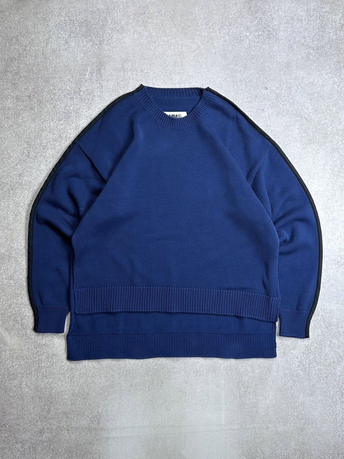 Maison Margiela Maison Margiela MM6 Blue Knit Sweater Rare S Size US S / EU 44-46 / 1 - 1 Thumbnail