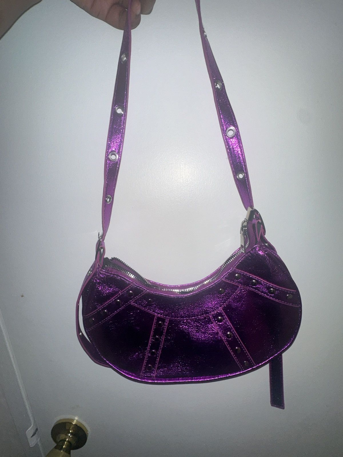 Other Purple glitter rhinestone shoulder bag Size ONE SIZE - 6 Thumbnail