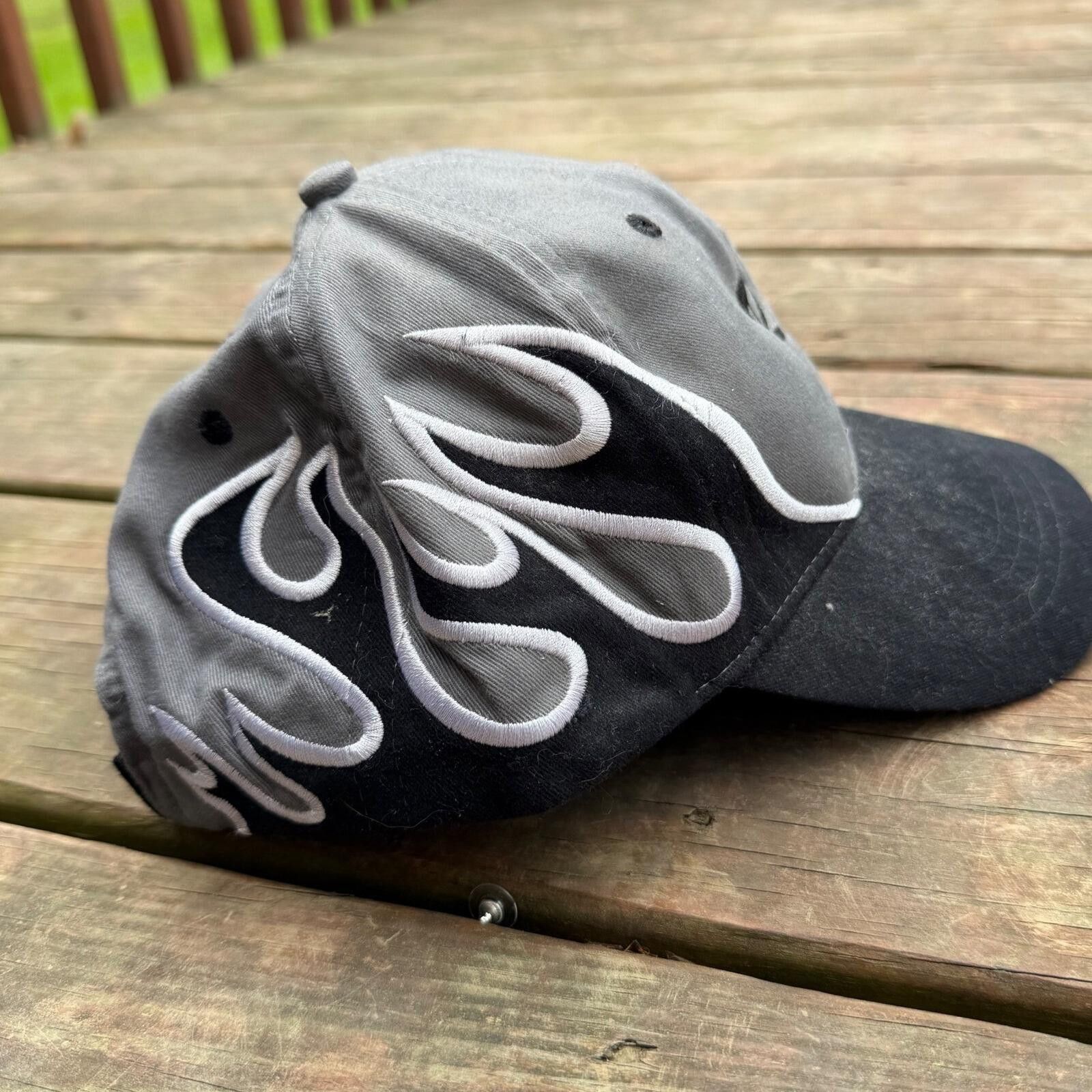 Other HeadShot by KC Caps Grey Black Flame Embroidered RL Size ONE SIZE - 3 Thumbnail