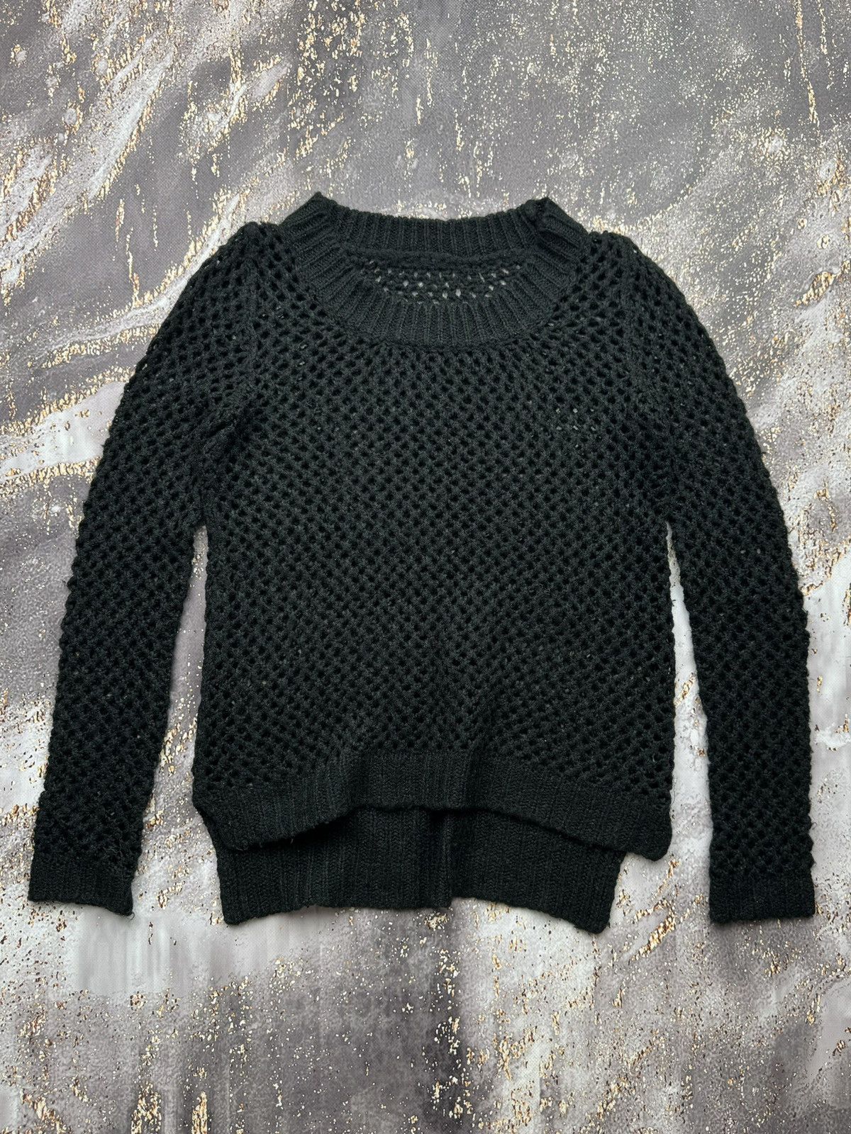 Japanese Brand Vintage Mesh Wool Sweater Size S / US 4 / IT 40 - 1 Thumbnail