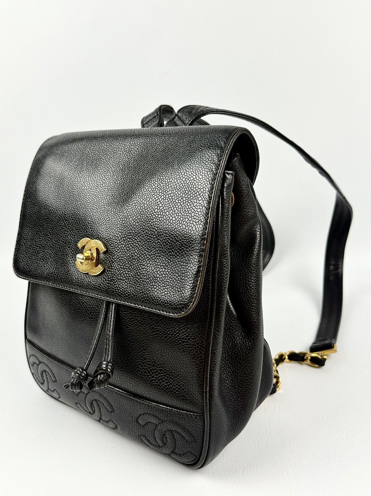 Chanel Chanel - Lagerfeld - 1994 - Triple CC - Mini Caviar Backpack Size ONE SIZE - 4 Thumbnail
