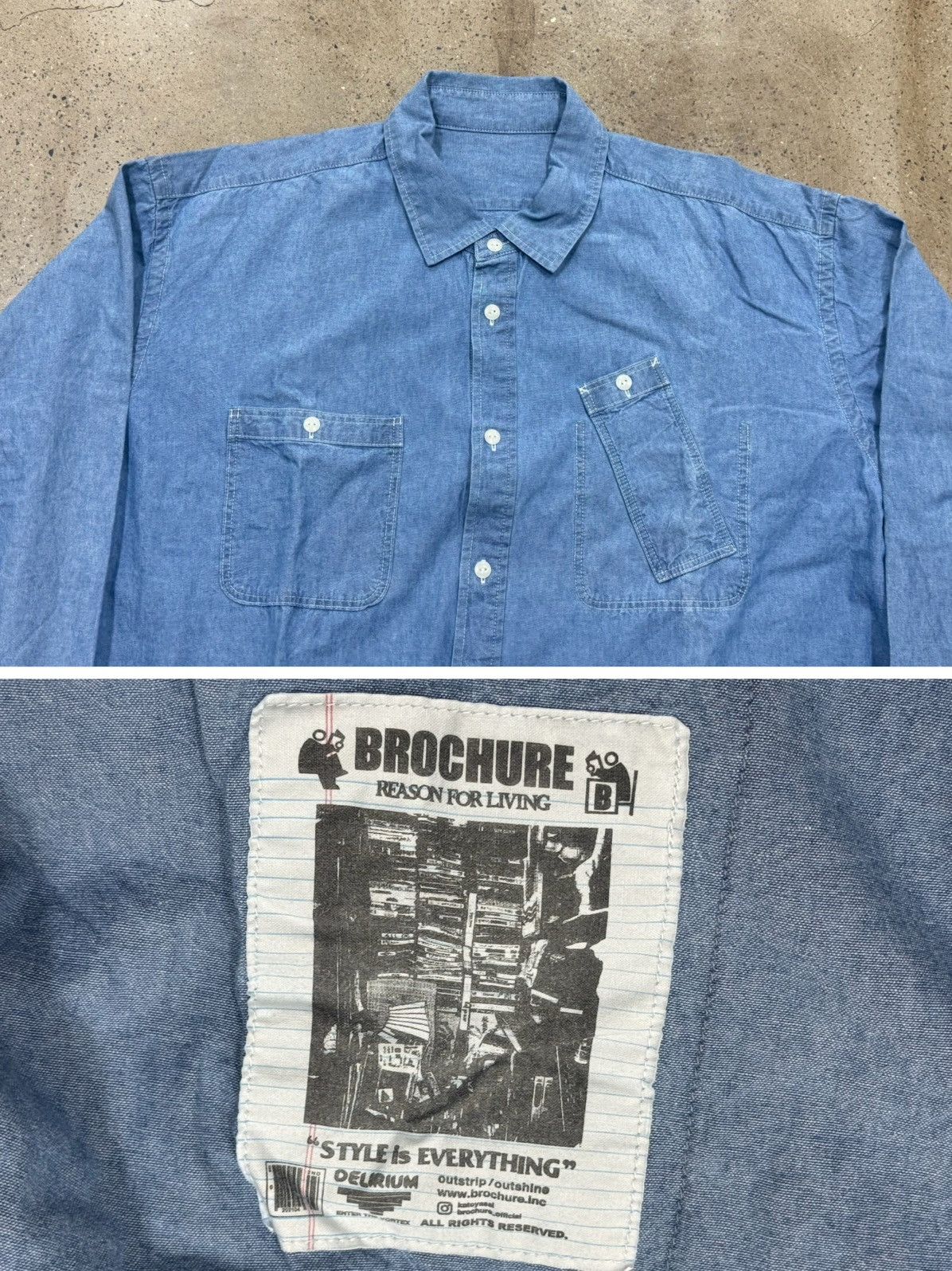 Beams Japan BROCHURE BR+ALWT E/W CHAMBRAY beams ssz Size US L / EU 52-54 / 3 - 4 Thumbnail