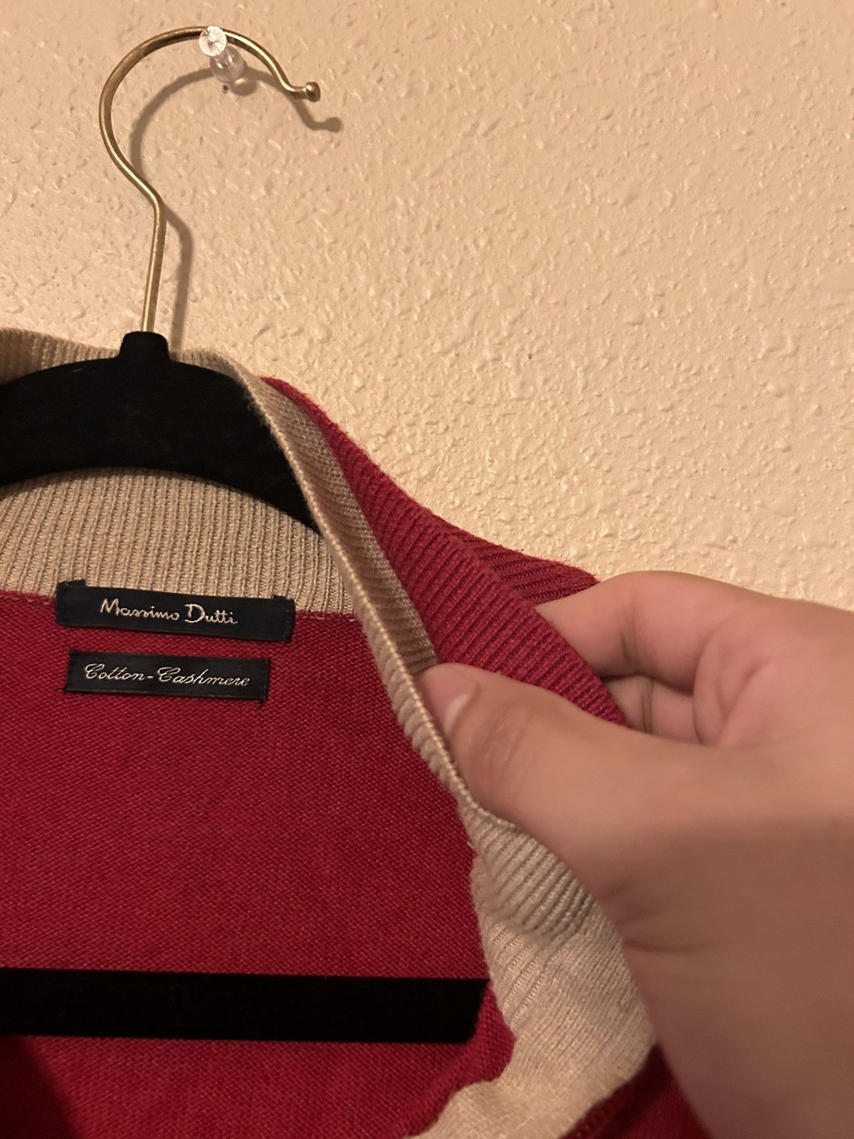 Massimo Dutti × Vintage Mens Quarter-Zip Collared Pullover Size US S / EU 44-46 / 1 - 3 Thumbnail