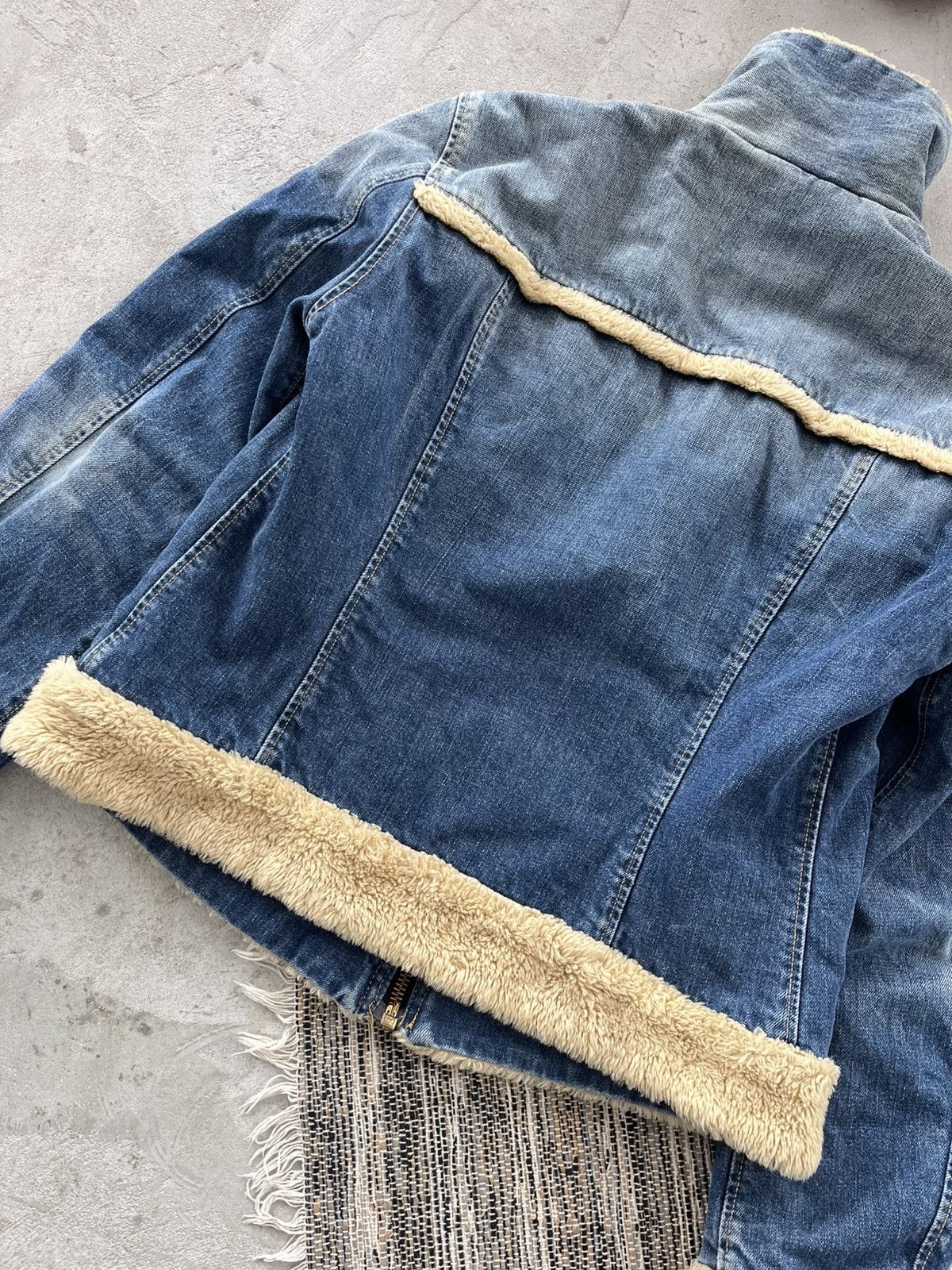 Levi's Vintage Levis Washed Denim Sherpa Bomber Jacket Avantgarde Size L / US 10 / IT 46 - 19 Thumbnail