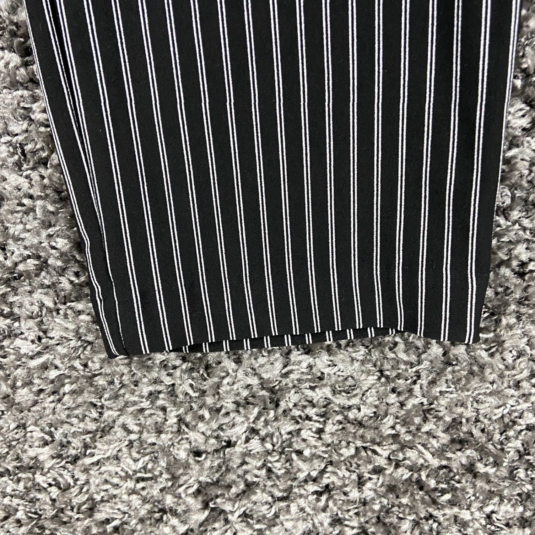 Vintage Hilary Radley Dress Pants Women M Black White Striped Pants - Women’s Medium Striped Trousers Size 32" / US 10 / IT 46 - 2 Thumbnail