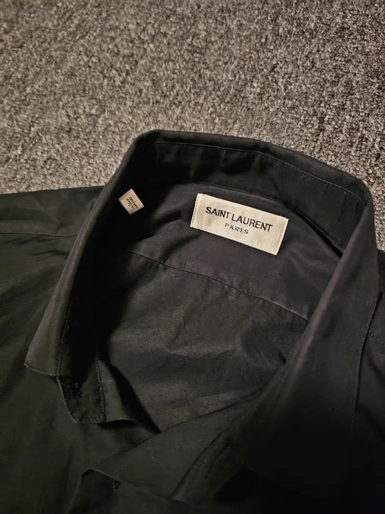 Saint Laurent Paris Saint Laurent Black Solid Shirt Size US L / EU 52-54 / 3 - 5 Thumbnail