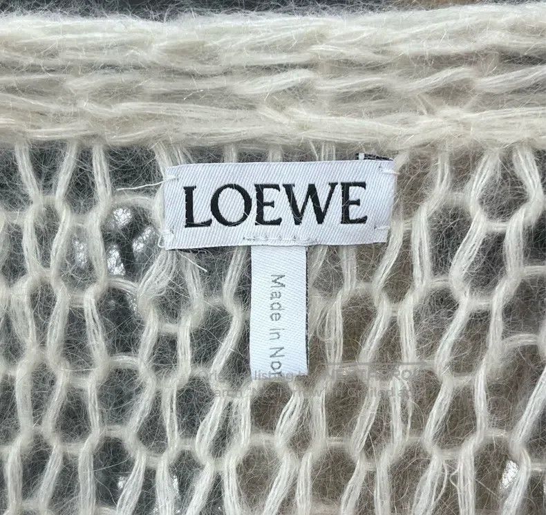 Loewe Loewe White Cashmere Blend Openwork Knit Sweater Jacket Size M / US 6-8 / IT 42-44 - 3 Thumbnail