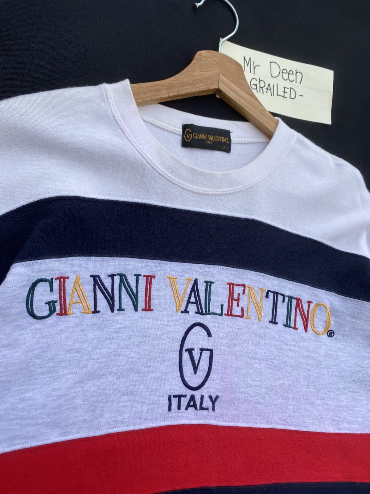 Gianni Valentino Rare Vintage Gianni Valentino Spellout Tshirt Size US L / EU 52-54 / 3 - 8 Thumbnail
