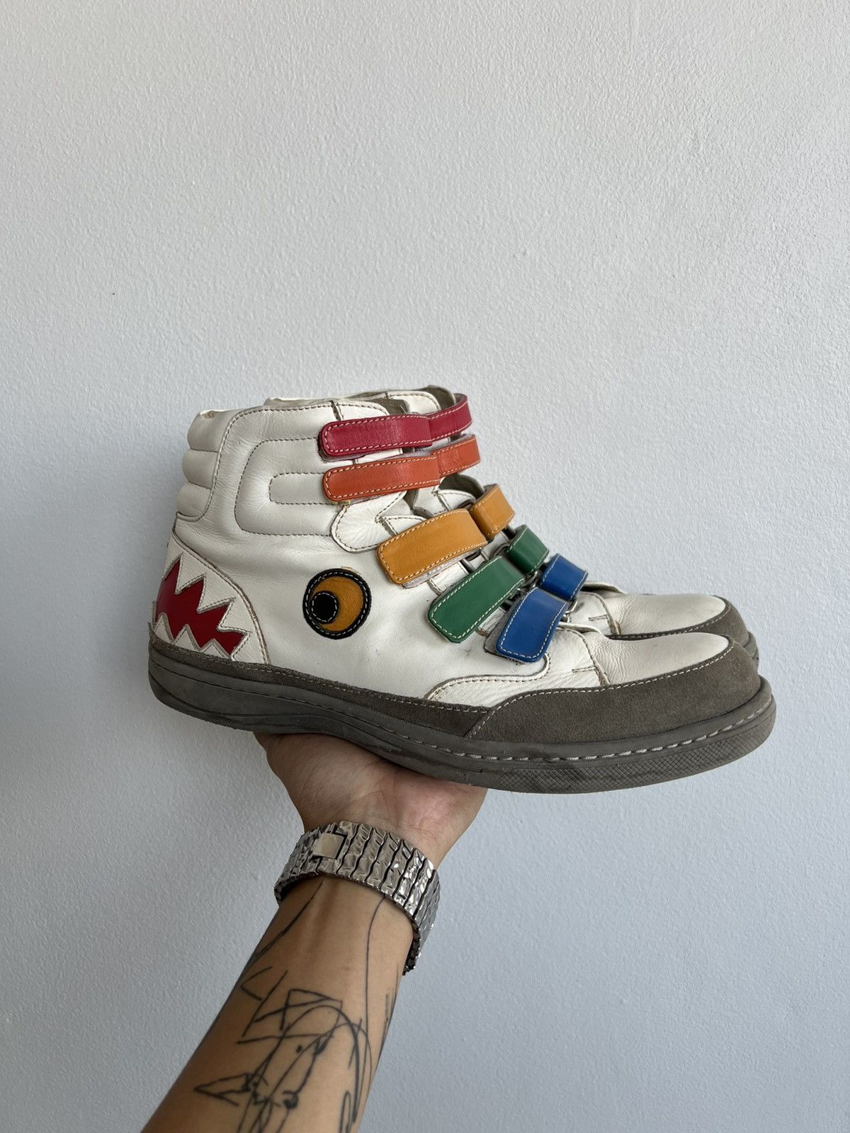 Jean Charles De Castelbajac JCDC VELCO STRAP SHARK HIGH-TOP SNEAKER Size US 10 / EU 43 - 1 Thumbnail