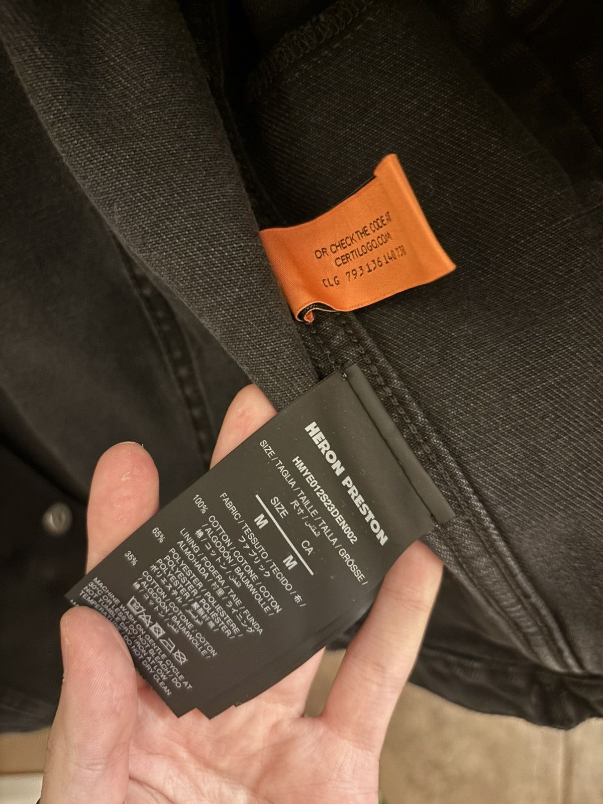Heron Preston Heron Preston Black Faded Denim Jacket Size US M / EU 48-50 / 2 - 5 Thumbnail