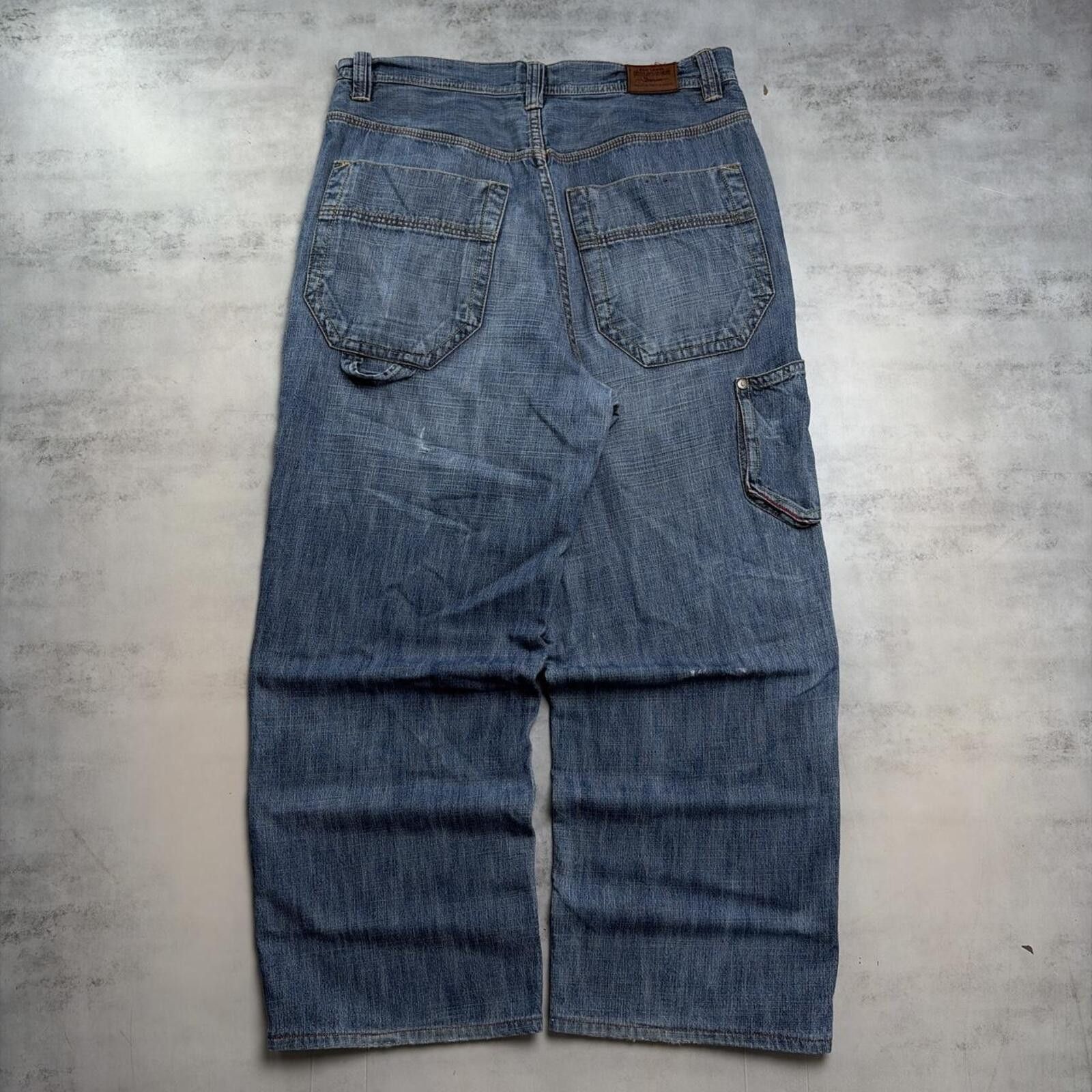 Tommy Hilfiger Y2K Tommy Hilfiger Grunge Baggy Carpenter Skater Denim Jeans Size US 33 - 1 Thumbnail