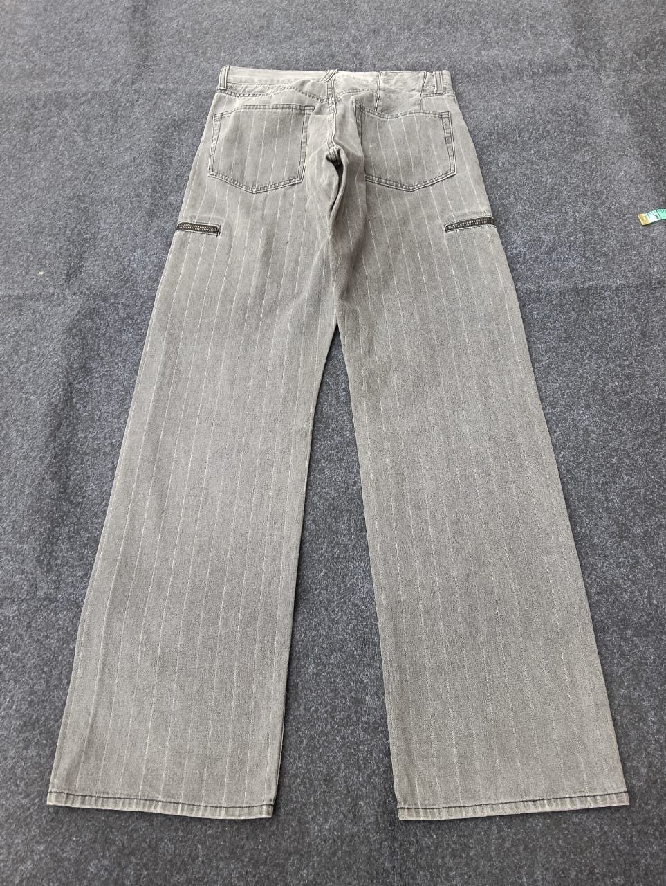 PPFM PPFM wide Leg pinstripe Denim pants with side zipper pocket Size US 29 - 2 Thumbnail