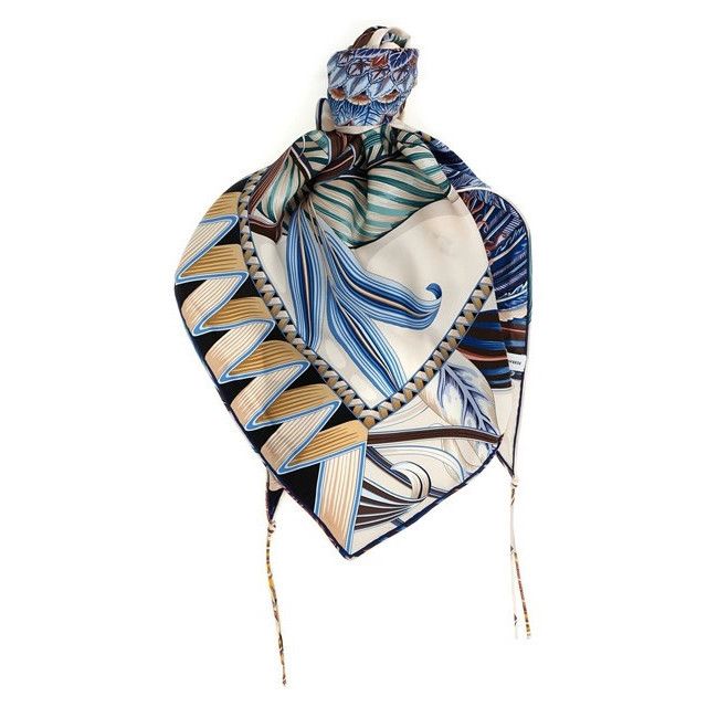 Salvatore Ferragamo FERRAGAMO Multicolor Silk Scarf New & Authentic Size ONE SIZE - 1 Thumbnail