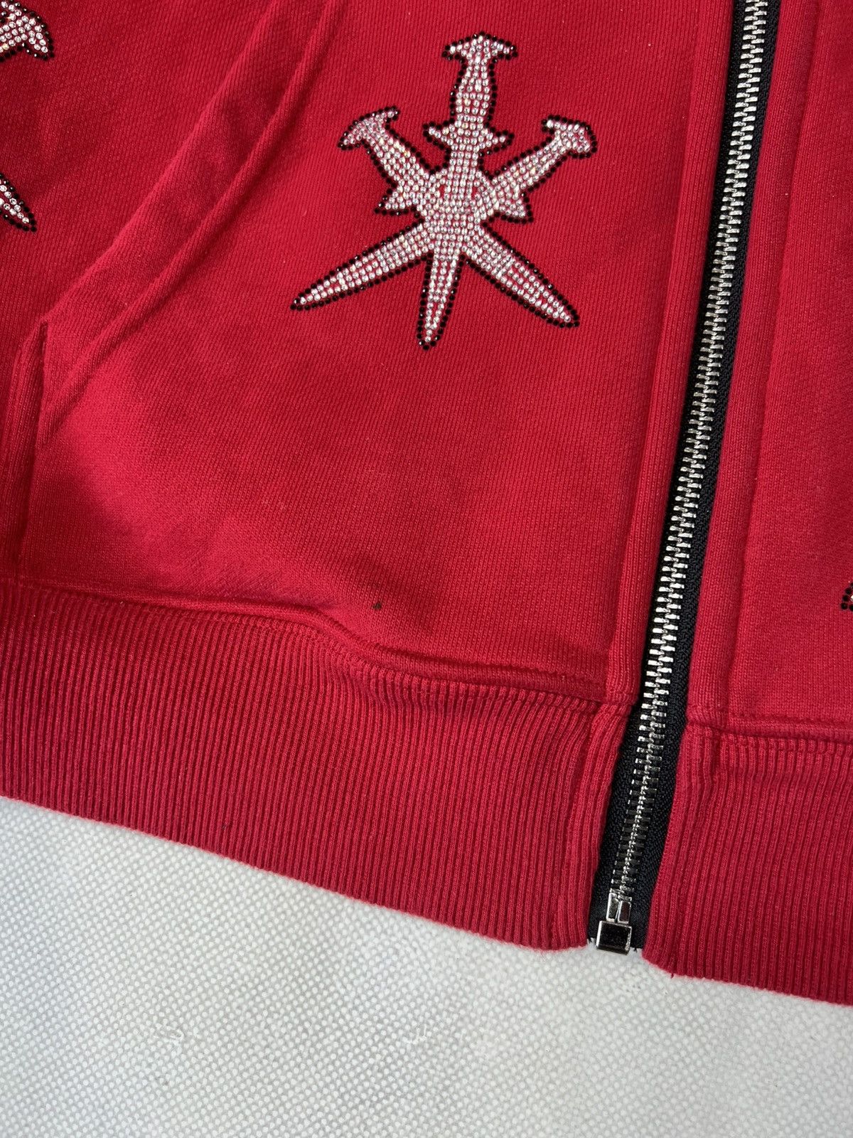 Unknown London Unknown London Rheistones Baggy Heavy Zip Hoodie Size US M / EU 48-50 / 2 - 5 Thumbnail
