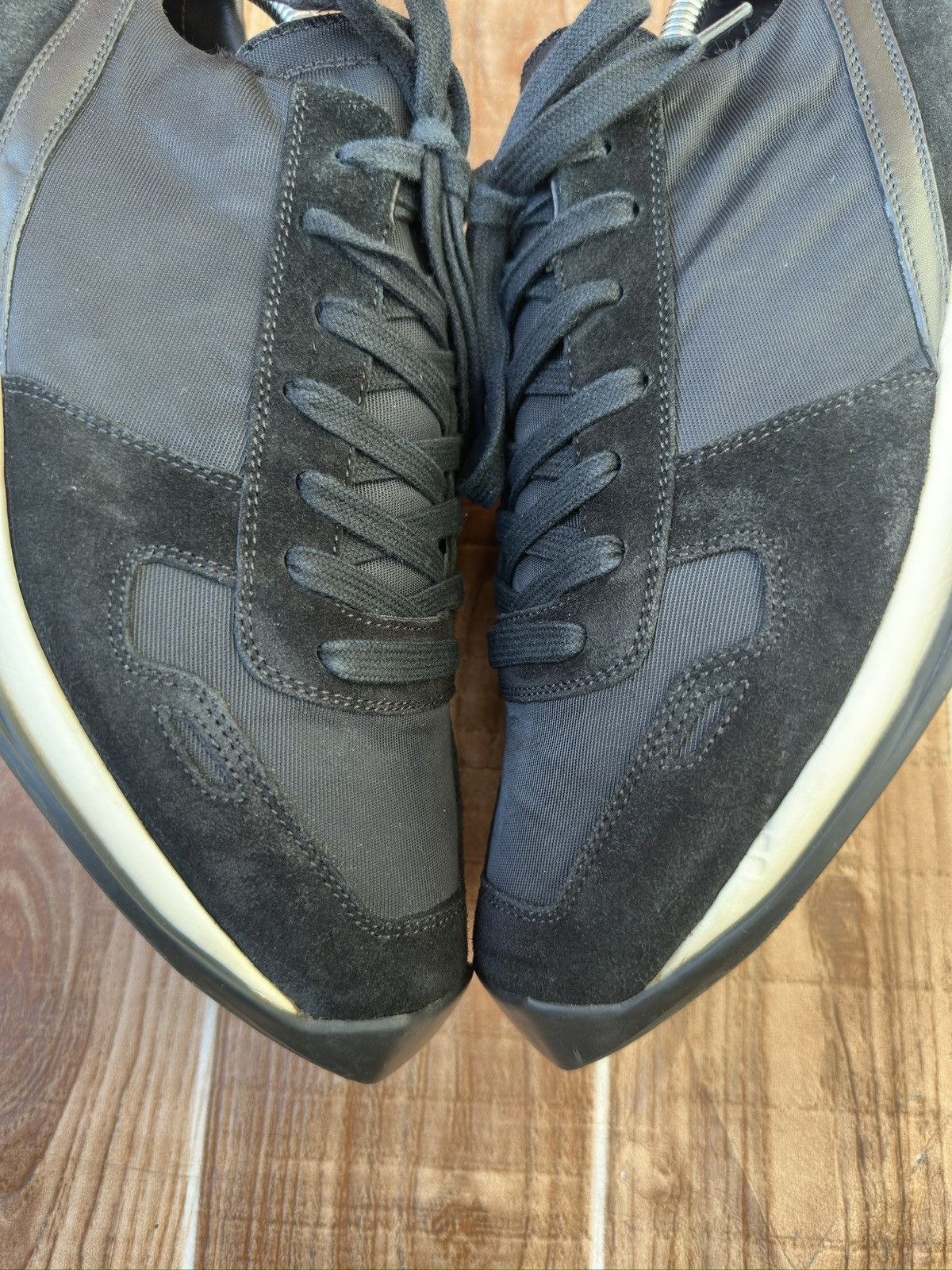 Rick Owens Rick Owens Ss19 Vintage Runner Black Low top Sneaks Size US 10 / EU 43 - 6 Thumbnail