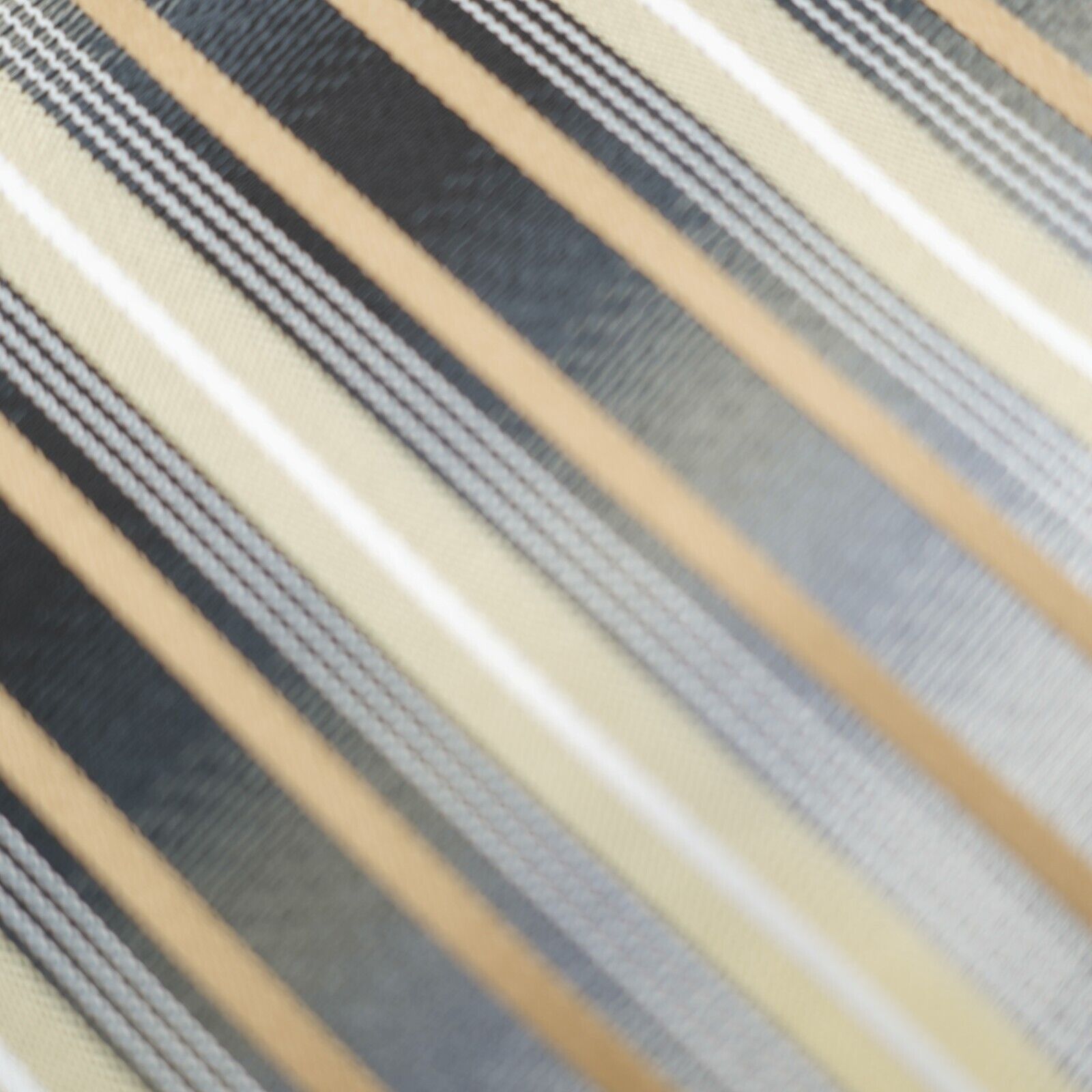 Pierre Cardin Pierre Cardin Gray Tan Polyester Woven Striped Tie Size ONE SIZE - 2 Thumbnail