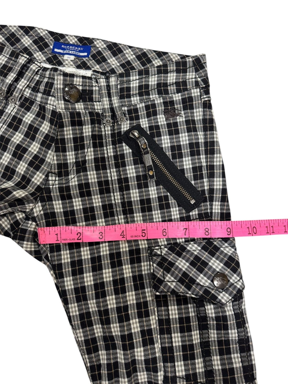 Burberry BURBERRY LONDON BLUE LABEL TARTAN CROPPED SLIM TROUSERS Size 28" / US 6 / IT 42 - 16 Thumbnail