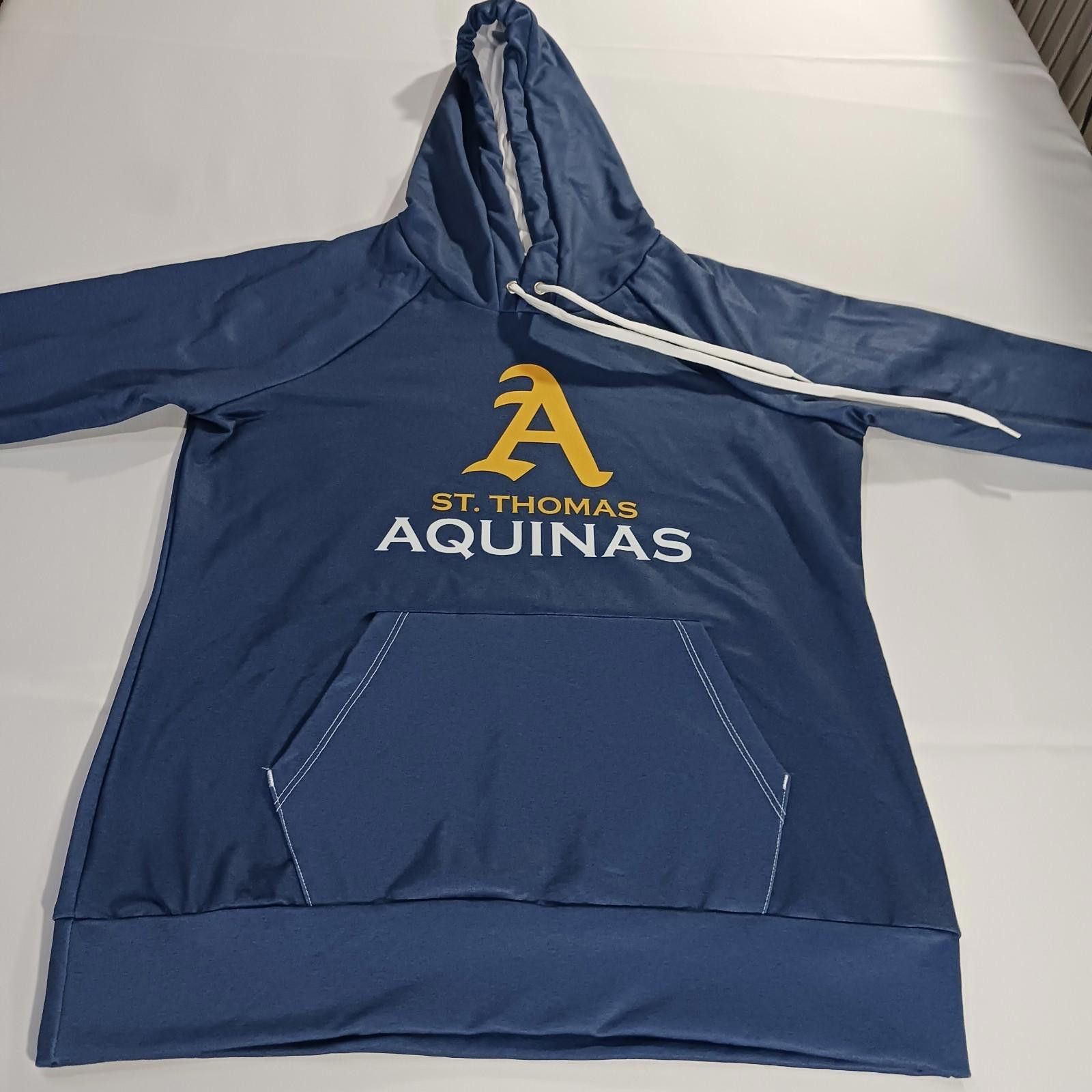 Designer Fanthread St. Thomas Aquinas Men's Blue Hoodie Sweatshirt M Size M / US 6-8 / IT 42-44 - 9 Thumbnail