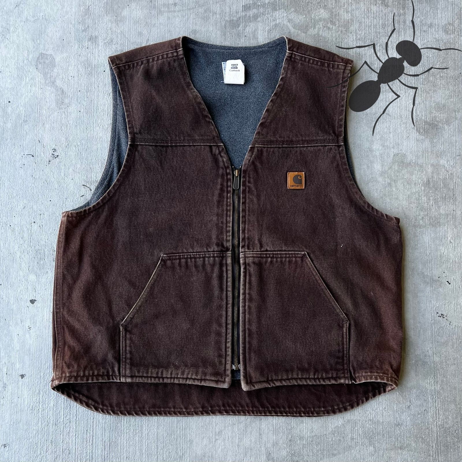 Carhartt × Vintage Carhartt V19 DKB brown work wear vest Size US XL / EU 56 / 4 - 1 Thumbnail