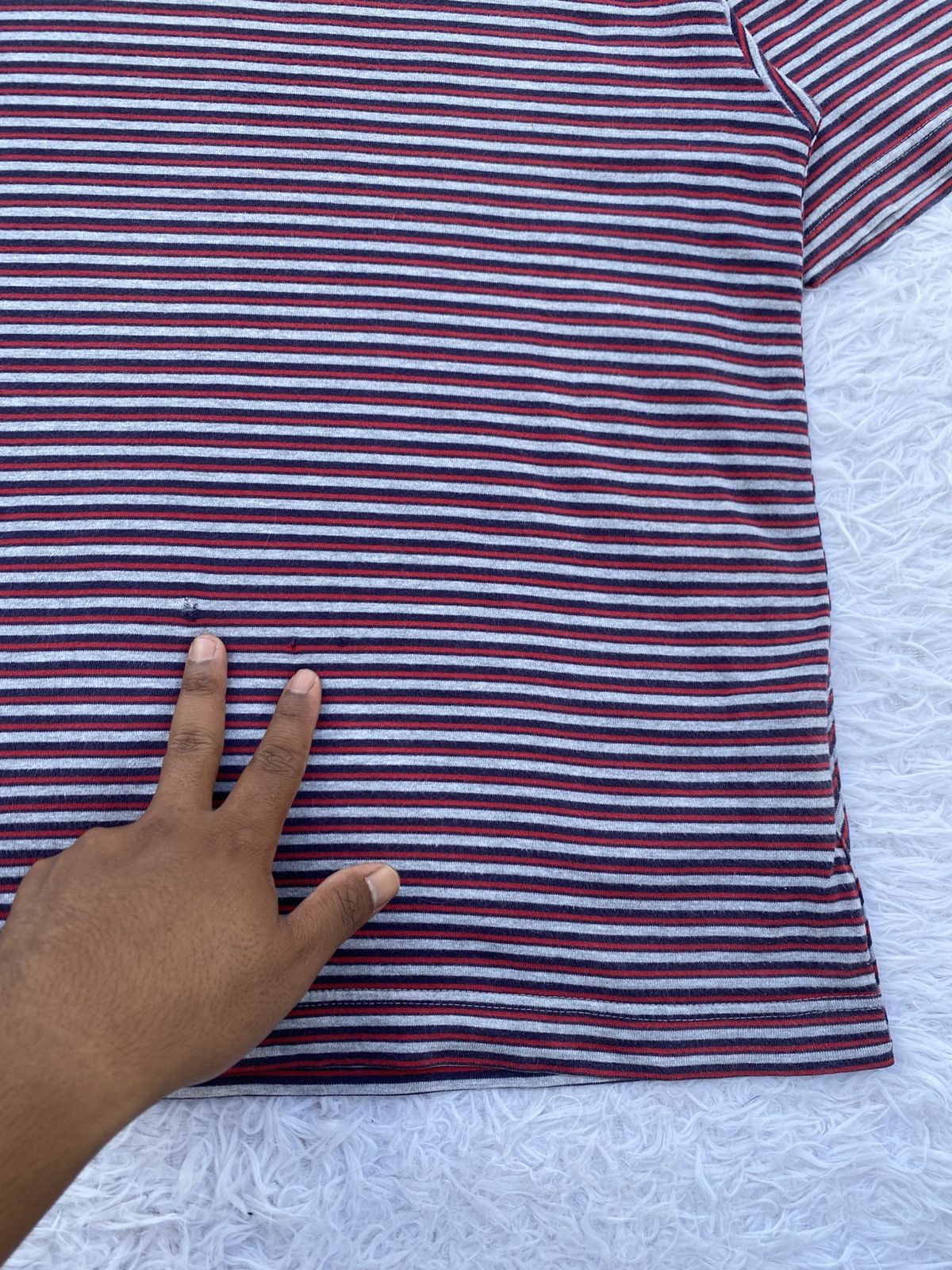 Comme des Garcons Homme Plus Rare AD2006 Comme Des Garcons Homme Stripes Tshirt Size US S / EU 44-46 / 1 - 11 Thumbnail