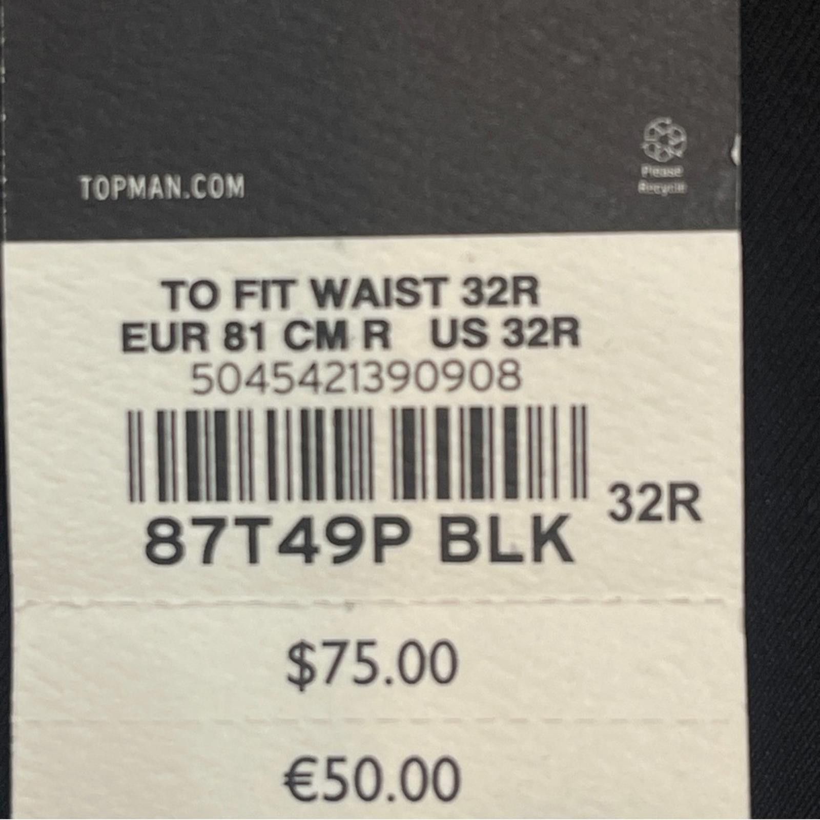 Topman Topman Classic Slim Black Dress Pants - NWT - size 32R Size 38R - 7 Thumbnail