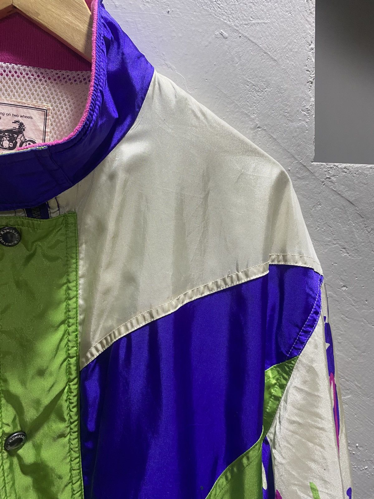 Vintage Vintage Kawasaki Motorcycle Design Jacket Size US L / EU 52-54 / 3 - 4 Thumbnail