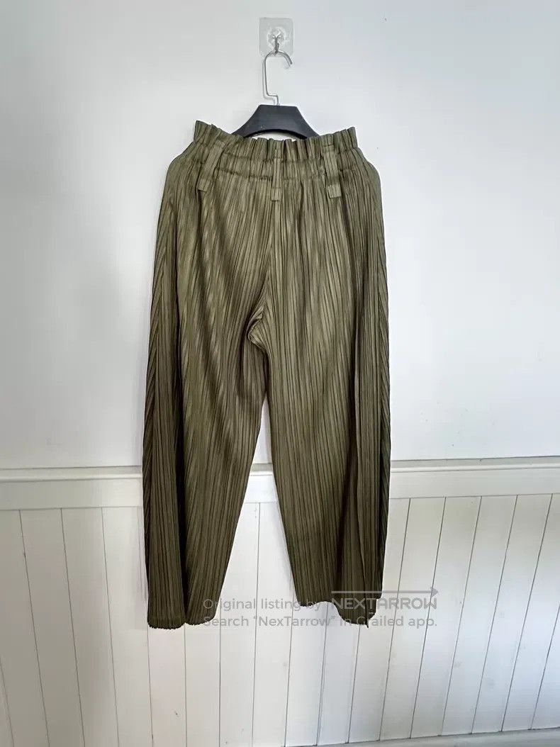 Issey Miyake Issey Miyake size:5 Avocado green pleated straight-leg pan Size 31" - 7 Thumbnail